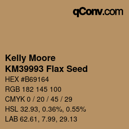 カラーコード: Kelly Moore - KM39993 Flax Seed | qconv.com