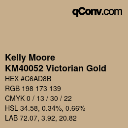 カラーコード: Kelly Moore - KM40052 Victorian Gold | qconv.com