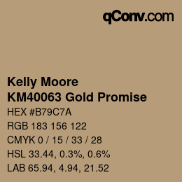 Color code: Kelly Moore - KM40063 Gold Promise | qconv.com