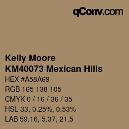 Farbcode: Kelly Moore - KM40073 Mexican Hills | qconv.com
