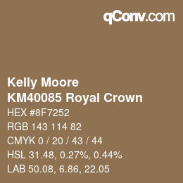 カラーコード: Kelly Moore - KM40085 Royal Crown | qconv.com
