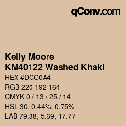 カラーコード: Kelly Moore - KM40122 Washed Khaki | qconv.com