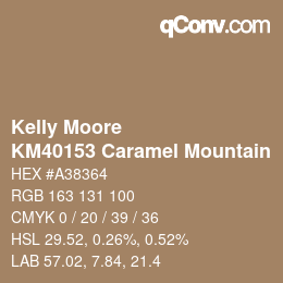 カラーコード: Kelly Moore - KM40153 Caramel Mountain | qconv.com