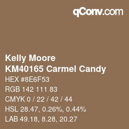 Code couleur: Kelly Moore - KM40165 Carmel Candy | qconv.com
