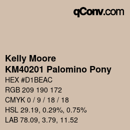 Code couleur: Kelly Moore - KM40201 Palomino Pony | qconv.com