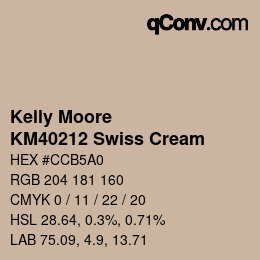 Farbcode: Kelly Moore - KM40212 Swiss Cream | qconv.com