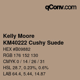 Farbcode: Kelly Moore - KM40222 Cushy Suede | qconv.com