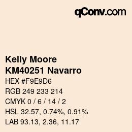 Color code: Kelly Moore - KM40251 Navarro | qconv.com