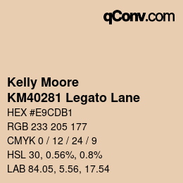 Code couleur: Kelly Moore - KM40281 Legato Lane | qconv.com