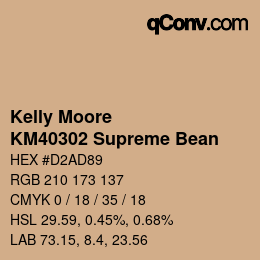 Color code: Kelly Moore - KM40302 Supreme Bean | qconv.com