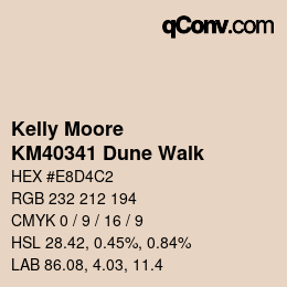 Color code: Kelly Moore - KM40341 Dune Walk | qconv.com