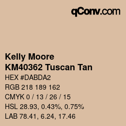 Color code: Kelly Moore - KM40362 Tuscan Tan | qconv.com
