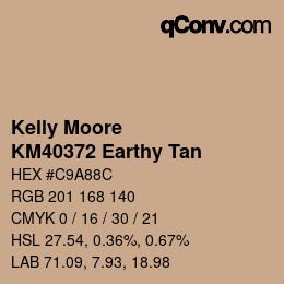Código de color: Kelly Moore - KM40372 Earthy Tan | qconv.com