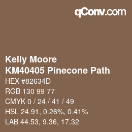 Código de color: Kelly Moore - KM40405 Pinecone Path | qconv.com