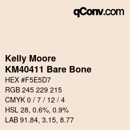 Farbcode: Kelly Moore - KM40411 Bare Bone | qconv.com