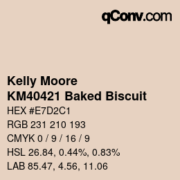Código de color: Kelly Moore - KM40421 Baked Biscuit | qconv.com