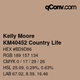 Color code: Kelly Moore - KM40452 Country Life | qconv.com