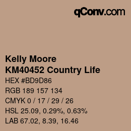 Código de color: Kelly Moore - KM40452 Country Life | qconv.com