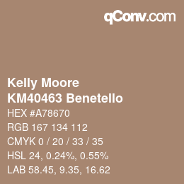 カラーコード: Kelly Moore - KM40463 Benetello | qconv.com