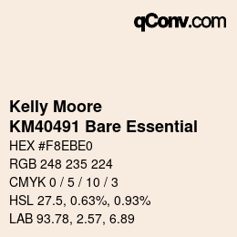 Color code: Kelly Moore - KM40491 Bare Essential | qconv.com