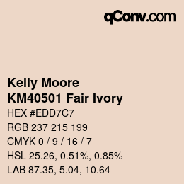 カラーコード: Kelly Moore - KM40501 Fair Ivory | qconv.com