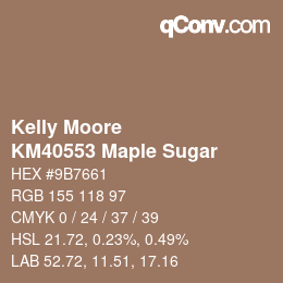 Color code: Kelly Moore - KM40553 Maple Sugar | qconv.com
