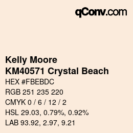 Código de color: Kelly Moore - KM40571 Crystal Beach | qconv.com