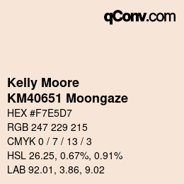 Color code: Kelly Moore - KM40651 Moongaze | qconv.com