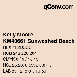 Código de color: Kelly Moore - KM40661 Sunwashed Beach | qconv.com