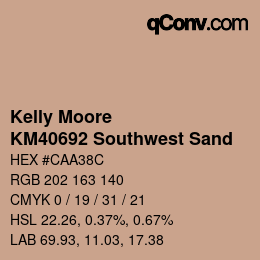 Código de color: Kelly Moore - KM40692 Southwest Sand | qconv.com