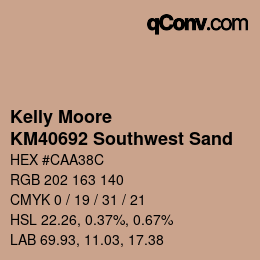 颜色代码: Kelly Moore - KM40692 Southwest Sand | qconv.com