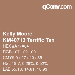 Color code: Kelly Moore - KM40713 Terrific Tan | qconv.com