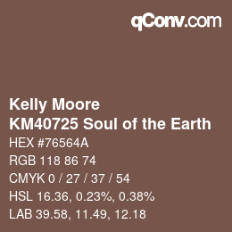Código de color: Kelly Moore - KM40725 Soul of the Earth | qconv.com