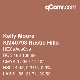 Color code: Kelly Moore - KM40793 Rustic Hills | qconv.com