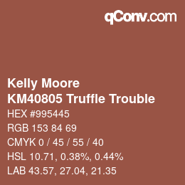 Color code: Kelly Moore - KM40805 Truffle Trouble | qconv.com