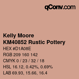 Color code: Kelly Moore - KM40852 Rustic Pottery | qconv.com