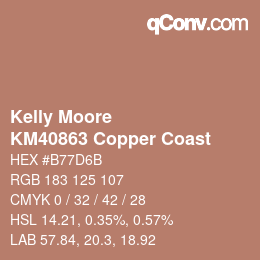 Color code: Kelly Moore - KM40863 Copper Coast | qconv.com