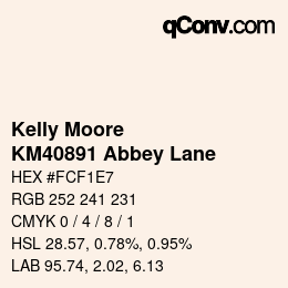 Color code: Kelly Moore - KM40891 Abbey Lane | qconv.com