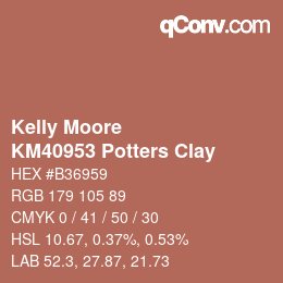 Color code: Kelly Moore - KM40953 Potters Clay | qconv.com