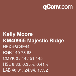 Color code: Kelly Moore - KM40965 Majestic Ridge | qconv.com