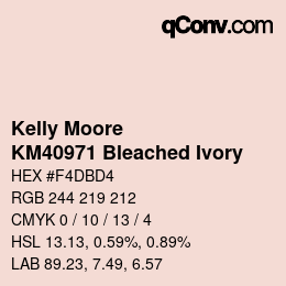 カラーコード: Kelly Moore - KM40971 Bleached Ivory | qconv.com