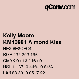 Color code: Kelly Moore - KM40981 Almond Kiss | qconv.com