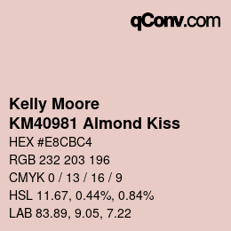 カラーコード: Kelly Moore - KM40981 Almond Kiss | qconv.com