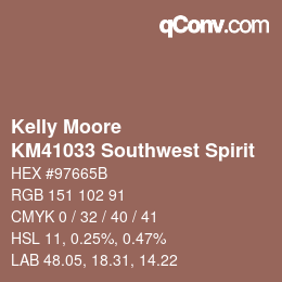 Color code: Kelly Moore - KM41033 Southwest Spirit | qconv.com