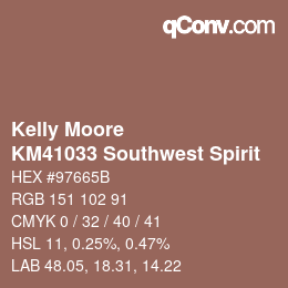 Code couleur: Kelly Moore - KM41033 Southwest Spirit | qconv.com