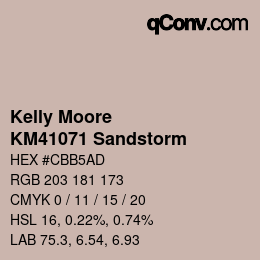 Color code: Kelly Moore - KM41071 Sandstorm | qconv.com