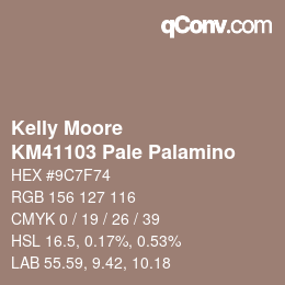 Color code: Kelly Moore - KM41103 Pale Palamino | qconv.com