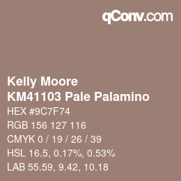 Código de color: Kelly Moore - KM41103 Pale Palamino | qconv.com