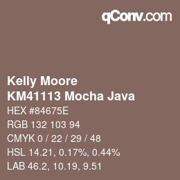 Color code: Kelly Moore - KM41113 Mocha Java | qconv.com