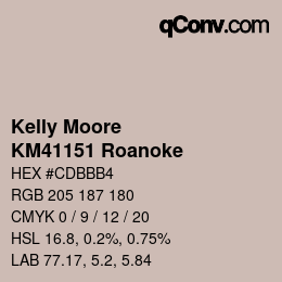 Color code: Kelly Moore - KM41151 Roanoke | qconv.com